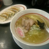 「塩らーめんギョーザセット(店輔限定メニュー)」@幸楽苑 道玄坂店の写真