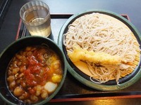 「元気玉そば430円(クーポンで海老天150円分無料)」@ゆで太郎 神田橋店の写真