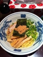 「魚介まぜそば680円＋ねぎ50円」@三代目 ◯助 MARUSUKEの写真