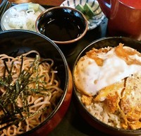 「かつ丼セット(冷そば)945円」@そば茶屋 市左衛門の写真