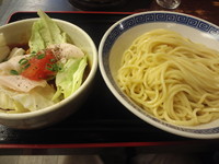 「トマトとソフトチキンのつけ麺 中盛り」@景勝軒 太田店の写真