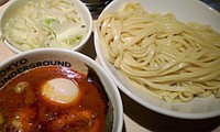 「特製辛つけめん（濃厚）Ｍ＋野菜トッピング」@TOKYO UNDER GROUND RAMEN 頑者の写真