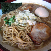 「中濃にぼし麺￥７５０＋味玉￥１００」@大八車の写真