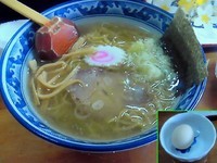 「塩ラーメン¥600+比内地鶏ゆで卵¥100」@支那そば家の写真