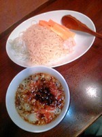 「エビつけ麺(ｼﾝｸﾞﾙ)６００円」@It's shrimp! エビ麺専門店の写真