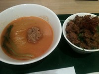 「T'sたんたん+ミニから揚げ丼（750円+400円）」@T’sたんたん 東京駅京葉ストリート店の写真