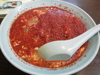 「ニュータンタンメン：大辛（大盛り）＋豆乳ソフト（サービス品）」@元祖ニュータンタンメン本舗 上田店の写真