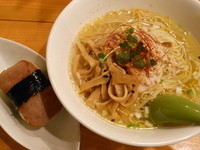 「塩ＳＯＢＡスパムむすびセット」@麺屋 Hulu-luの写真