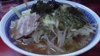 「ラーメン３００円大盛り無料＋野菜１００円」@らーめん ほん田の写真