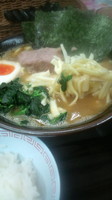 「チーズラーメン(並)850円+カレー粉100円+小ライス」@横浜家系らーめん 武術家の写真