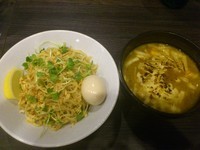 「焦がしチーズのカレーつけ麺￥800＋クーポンで味玉」@中華蕎麦 瑞山（ZUIZAN）の写真