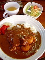 「ビーフカレー＋ハンバーグ」@カレーのじゃわの写真