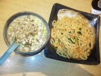 「辛つけ麺」@屋台らーめん 野田川間店の写真