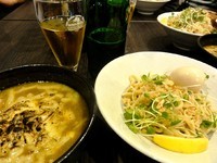 「焦がしチーズのカレーつけ麺（麺半分110g）＋クーポン味玉」@中華蕎麦 瑞山（ZUIZAN）の写真
