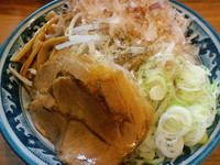 「エビ辛し汁なし中華そば700円＋大盛0円（クーポン使用）」@浜屋 五反田店の写真