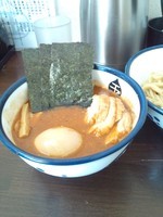 「辛いつけめん＋特製トッピング」@つけめん 玉 本店の写真