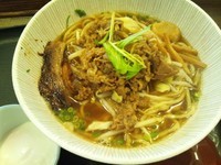 「肉そば（中200g）700円＋温玉100円」@麺 ten しばふの写真