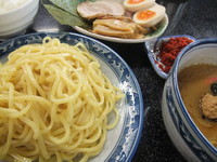 「特製つけ麺＋エビ辛み」@縁者の写真