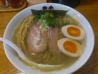 「塩そば＋大盛＋味玉　700＋100＋100＝900円」@中華そば田家 ふくふくの写真