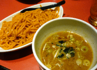 「醤油つけ麺赤（700円）」@つけめん工房 浅草製麺所の写真