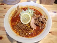 「激火山らーめん　３辛」@旭川らーめん かじべえの写真