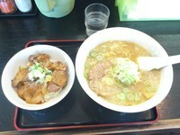 「ランチセット　塩」@北海とんこつらーめん 純輝 白井店の写真