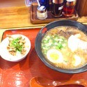 味玉セット　味玉黒ラーメン（まろやか）＋ミニチャーシュー丼