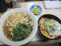 「かき揚げ丼セット390円(＋天かす10円＆＋ねぎ10円)」@松屋の写真