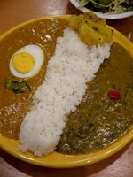 「ダブルカレーライスセット」@ナマステの写真