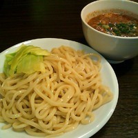 「牛すじ辛味噌つけ麺」@麺・飯 信華の写真