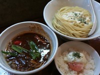 「【限定】つけナポリタン800円＋〆の半熟玉子ごはん100円」@らーめん・つけめん いつ樹の写真