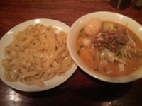 「[ひっそり限定]味噌パワーつけ麺＋味玉（ブログサービス）」@酒と肴と麺の店 田村屋の写真