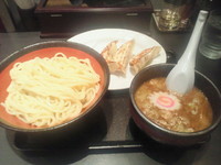 「Ｅセット(つけ麺+餃子3個)(麺中盛無料）(900円)」@山岸一雄製麺所 イオンモール船橋店の写真