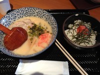 「豚骨ラーメン&明太子ご飯」@イケ麺の写真