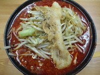 「赤醤油らーめん　大盛 レベル５」@男気らーめんアカギの写真