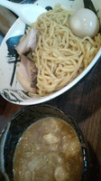 「特製もつつけ麺(大盛)950円」@おとんば製麺所の写真