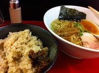 「ランチセット　（中華そば＋叉焼ごはん）」@中華そば 恵比寿 紀和の写真