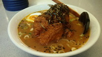 「ジャンボチキンからあげラーメン（味噌）720円【一割引】」@どらごんの写真