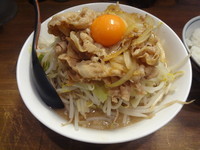 「スタミナラーメン（サービスライス付き）」@ラーメンアキラの写真