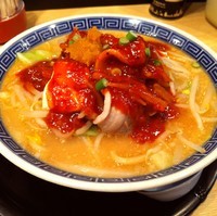 「どて辛らーめん（￥680）」@らーめん どてちん 心斎橋店の写真