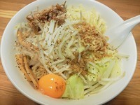 「まぜそばストロングテイスト（中盛り、ニンニク抜き）」@景勝軒 西片貝店の写真