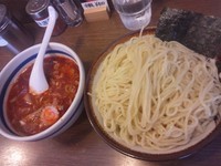 「つけ麺(大) ￥650＋辛みスープ ￥50」@大勝軒 十五夜 新宿御苑店の写真