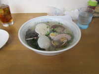 「貝三種、浜辺の潮蕎麦900円」@MENYA 食い味の道有楽の写真