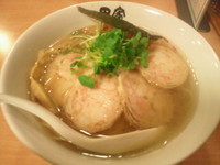 「【限定】海老にぼしそば 変わり海老ちゃーしゅー増し￥850」@中華そば田家 ふくふくの写真