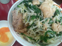 「小ラーメン(健二郎) 賄い 生たまご極上」@ラーメン二郎 相模大野店の写真