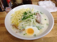 「牛乳らーめん+チーズ+バターライス」@しろくま食堂の写真