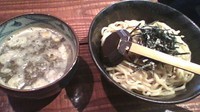 「ベジ豚骨魚介つけ麺（大盛り）」@めん屋 まんまるの写真