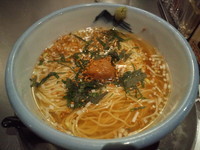 「大葉香る梅かけそば」@ZUND-BARの写真