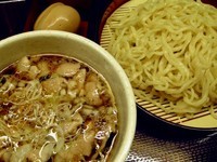 「肉つけ麺（大盛）＋味付玉子」@梟 飯田橋店の写真