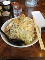 「ふじもりラーメン野菜増し、からめ」@ガッツリ麺ふじもり 富士店の写真